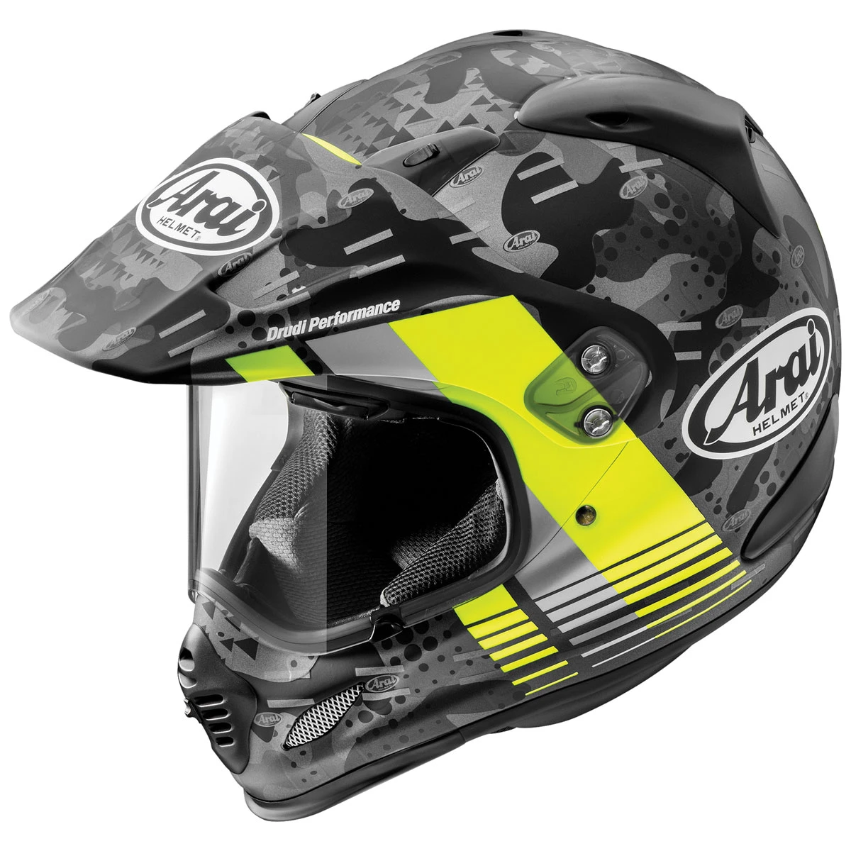 Arai Helmet Arai XD4 Cover Frost Yellow Dual Sport Helmet 1 Arai Helmet Arai XD4 Cover Frost Yellow Dual Sport Helmet