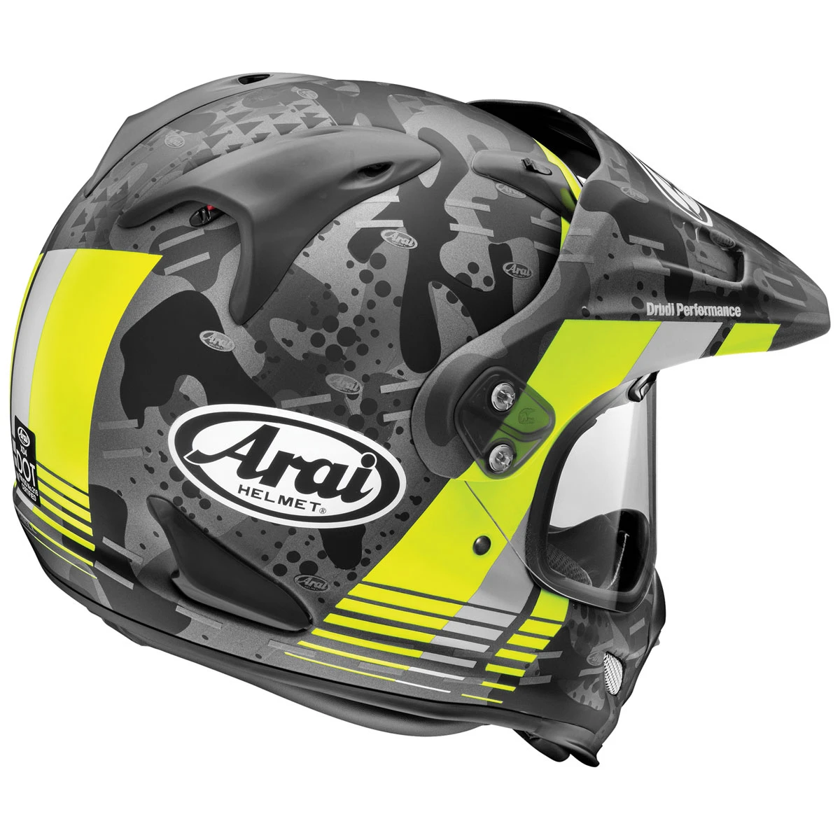 Arai Helmet Arai XD4 Cover Frost Yellow Dual Sport Helmet 2 Arai Helmet Arai XD4 Cover Frost Yellow Dual Sport Helmet - Image 2