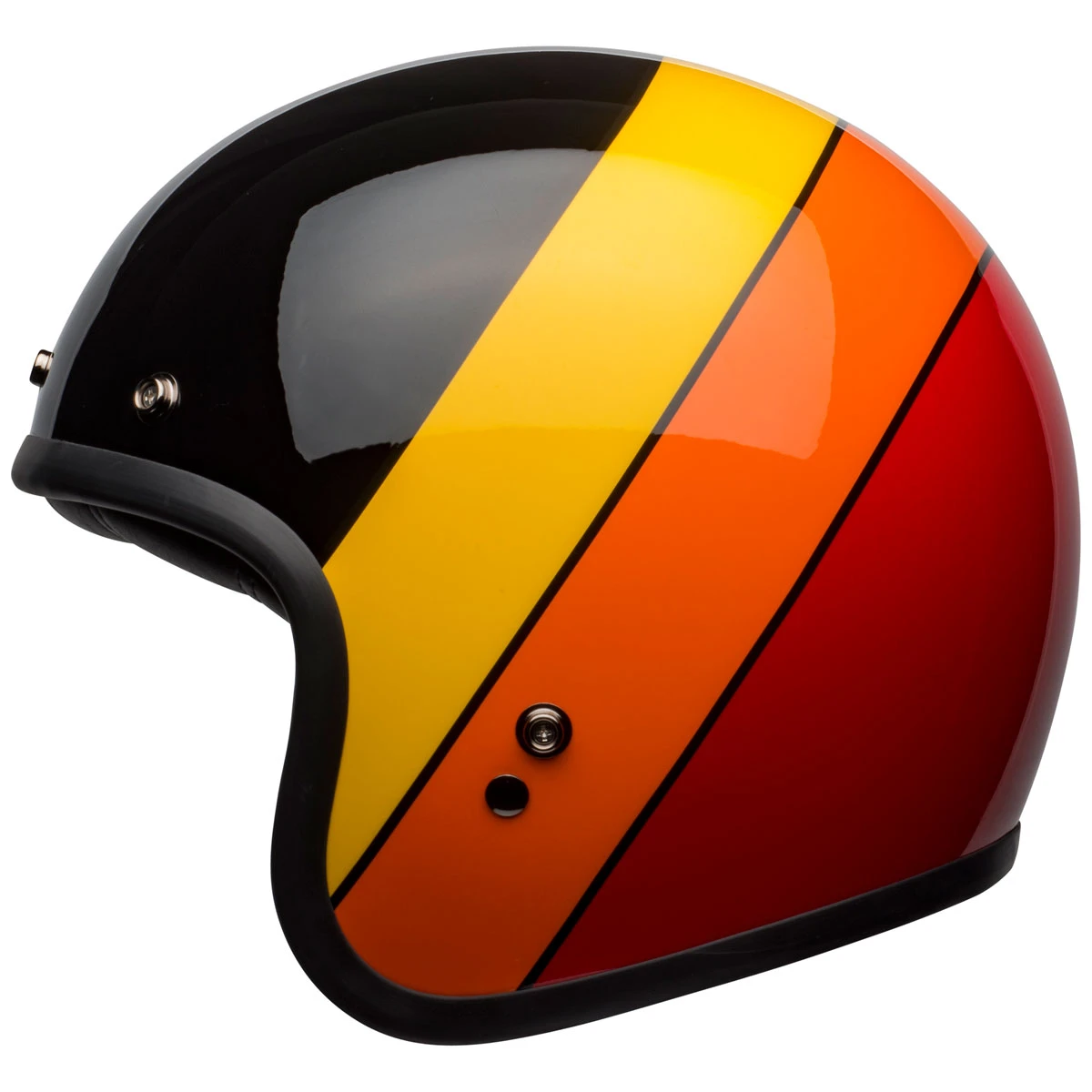 Bell Custom 500 Riff Black/Red Open Face Helmet 2 Bell Custom 500 Riff Black/Red Open Face Helmet - Image 2