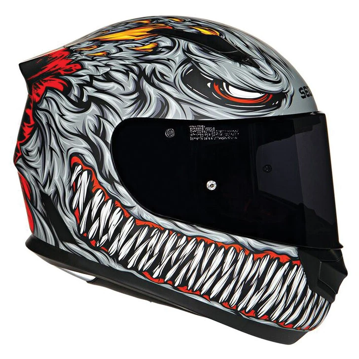 Sedici Strada 2 Animale Gray Full Face Helmet 4 Sedici Strada 2 Animale Gray Full Face Helmet - Image 4