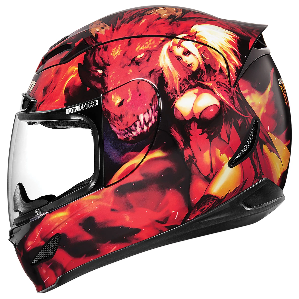 ICON Airmada Azrael Red Full Face Helmet 3 ICON Airmada Azrael Red Full Face Helmet - Image 3