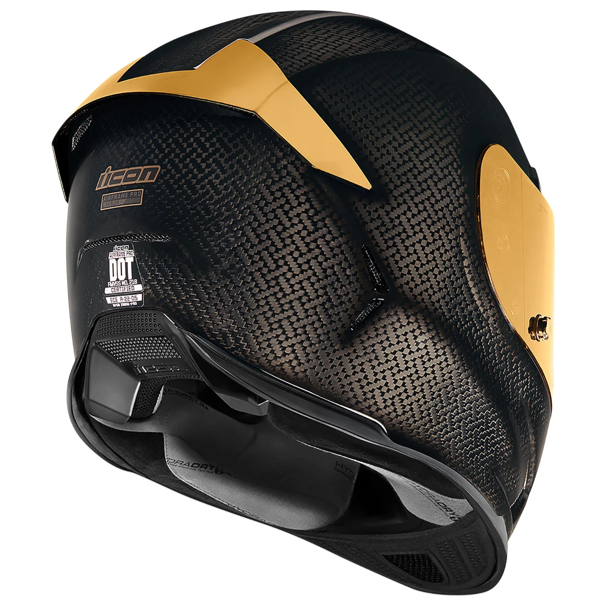 ICON Airframe Pro Carbon Gold Full Face Helmet 3 ICON Airframe Pro Carbon Gold Full Face Helmet - Image 3