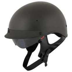 Street & Steel Oakland Matte Black Half Helmet