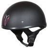 Street & Steel Rebel Open Road Matte Black/Pink Half Helmet