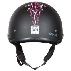 Street & Steel Rebel Open Road Matte Black/Pink Half Helmet -Arai shop 540 2999 D V3