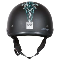 Street & Steel Rebel Open Road Matte Black/Cyan Half Helmet -Arai shop 540 3004 D V3