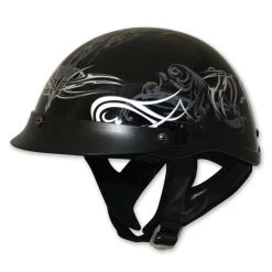 HCI-100 Designer Black Tribal Half Helmet