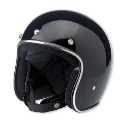 Biltwell Inc. Bonanza Gloss Black Open Face Helmet