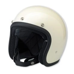 Biltwell Inc. Bonanza Gloss Vintage White Open Face Helmet