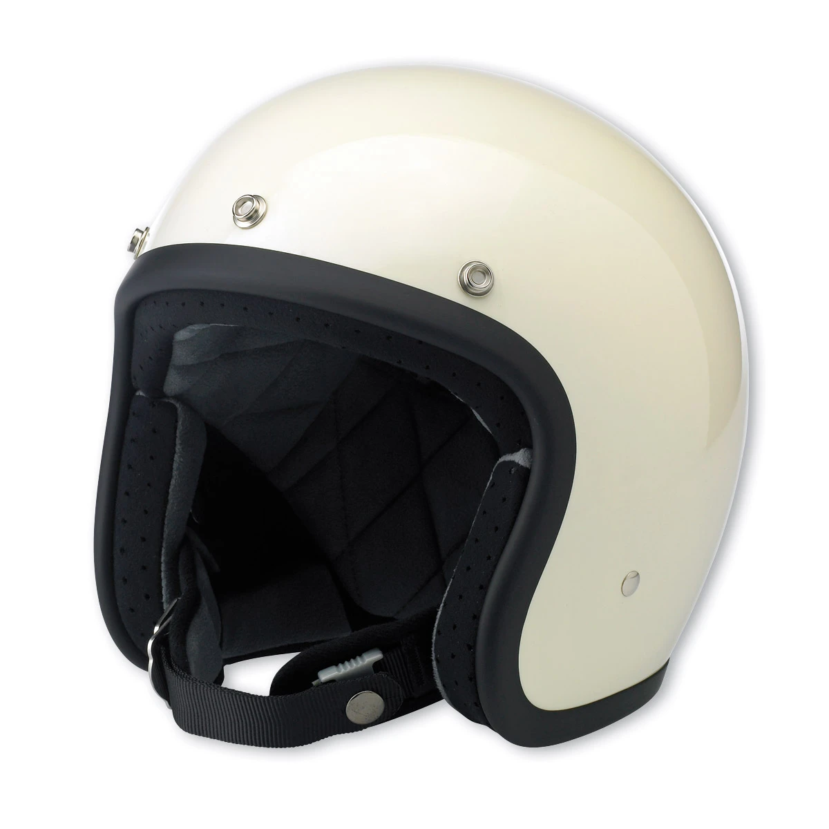 Biltwell Inc. Bonanza Gloss Vintage White Open Face Helmet 1 Biltwell Inc. Bonanza Gloss Vintage White Open Face Helmet
