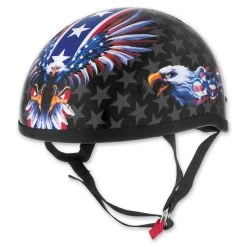 Skid Lid USA Flame Eagle Half Helmet