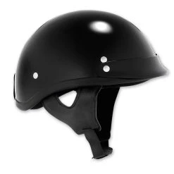 Skid Lid Traditional Black Half Helmet