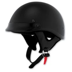 Skid Lid Traditional Flat Black Half Helmet