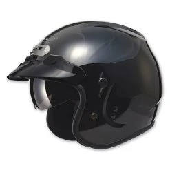 GMAX GM32 Open Face Black Helmet