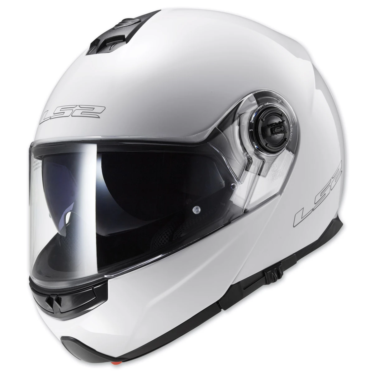 LS2 Strobe Gloss White Modular Helmet 1 LS2 Strobe Gloss White Modular Helmet