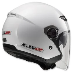 Alternative view of LS2 Track 569 Solid Pearl White Open Face Helmet