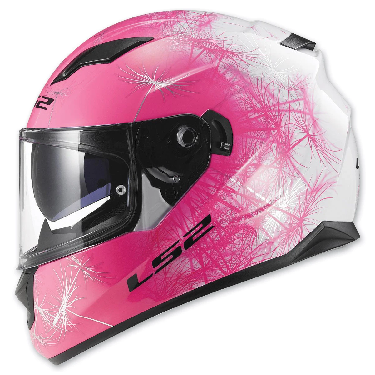 LS2 Stream Fan Pink/White Full Full Face Helmet 2 LS2 Stream Fan Pink/White Full Full Face Helmet - Image 2