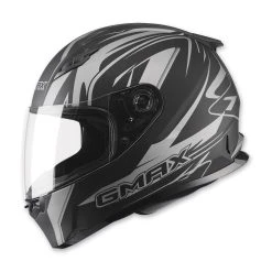 GMAX FF49 Derk Flat Black/Silver Full Face Helmet