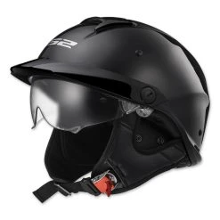 LS2 Rebellion Gloss Black Half Helmet