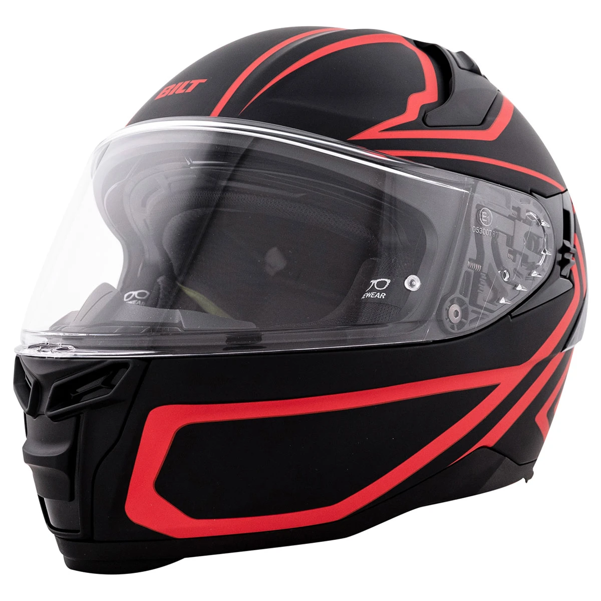 Bilt Charger Vigor Matte Black/Red Full Face Helmet 1 Bilt Charger Vigor Matte Black/Red Full Face Helmet