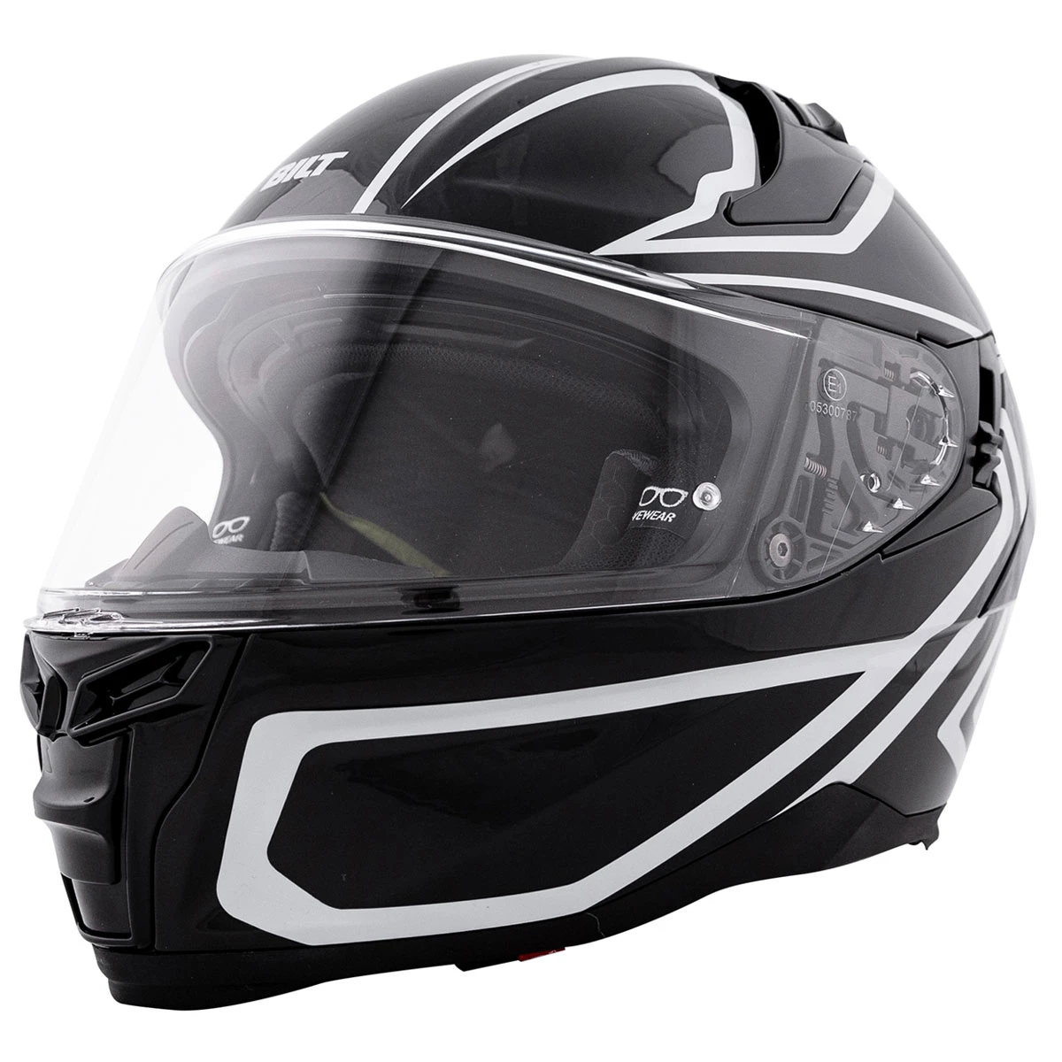 Bilt Charger Vigor Black/White Full Face Helmet 1 Bilt Charger Vigor Black/White Full Face Helmet