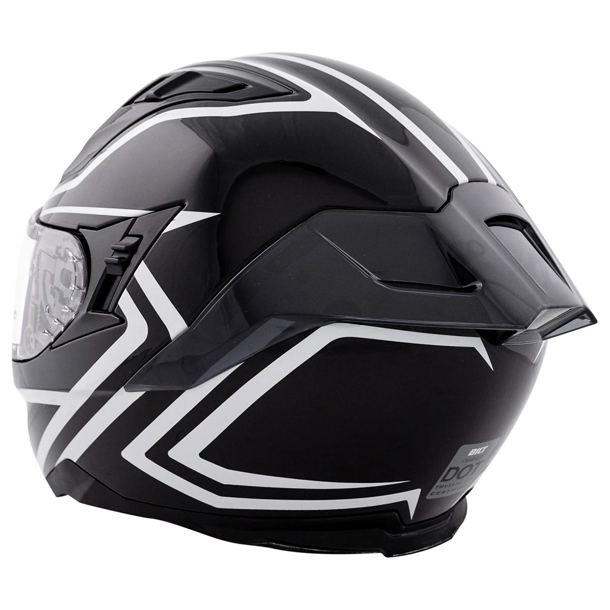 Bilt Charger Vigor Black/White Full Face Helmet 4 Bilt Charger Vigor Black/White Full Face Helmet - Image 4