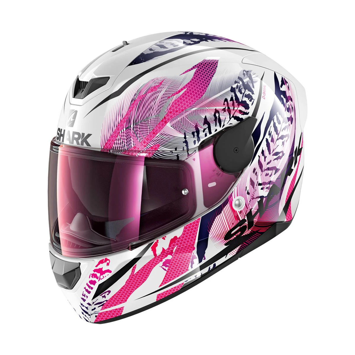 Shark D-SKWAL 2 Shigan Whtie/Black/Pink Full Face Helmet 1 Shark D-SKWAL 2 Shigan Whtie/Black/Pink Full Face Helmet