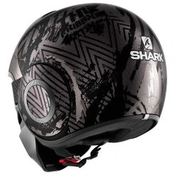 Shark Street Drak Crower Black/Dark Gray/Silver Open Face Helmet -Arai shop RZ 10014294 C V3