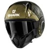 Shark Street Drak Crower Black/Green Open Face Helmet