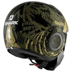 Shark Street Drak Crower Black/Green Open Face Helmet -Arai shop RZ 10014298 D V3