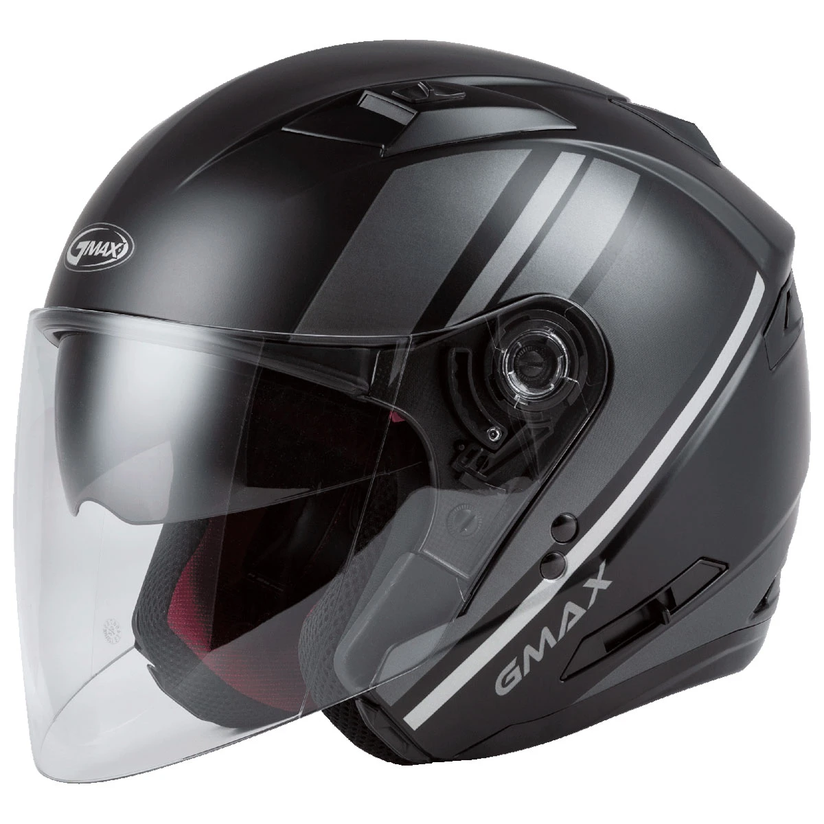 GMAX OF-77 Reform Silver/Matte Black Open Face Helmet 1 GMAX OF-77 Reform Silver/Matte Black Open Face Helmet