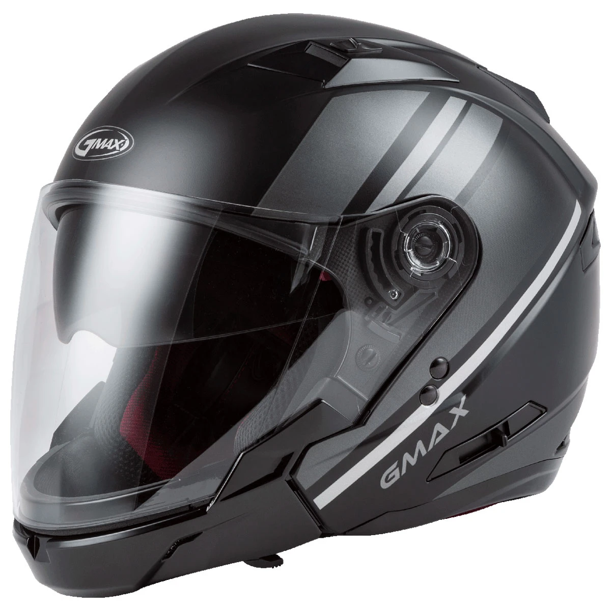 GMAX OF-77 Reform Silver/Matte Black Open Face Helmet 2 GMAX OF-77 Reform Silver/Matte Black Open Face Helmet - Image 2