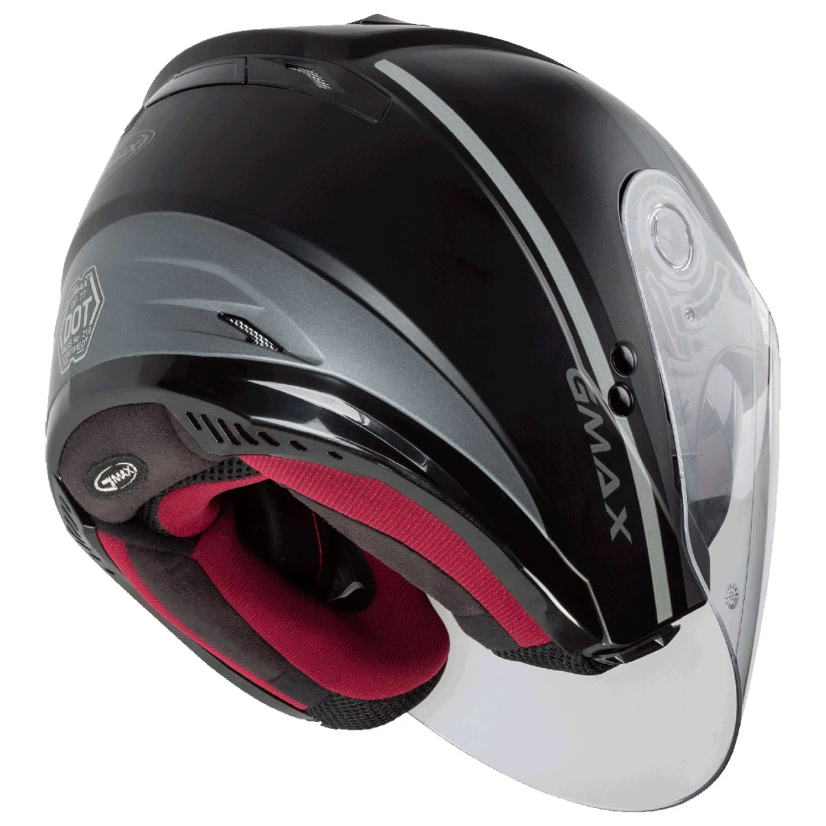 GMAX OF-77 Reform Silver/Matte Black Open Face Helmet 5 GMAX OF-77 Reform Silver/Matte Black Open Face Helmet - Image 5