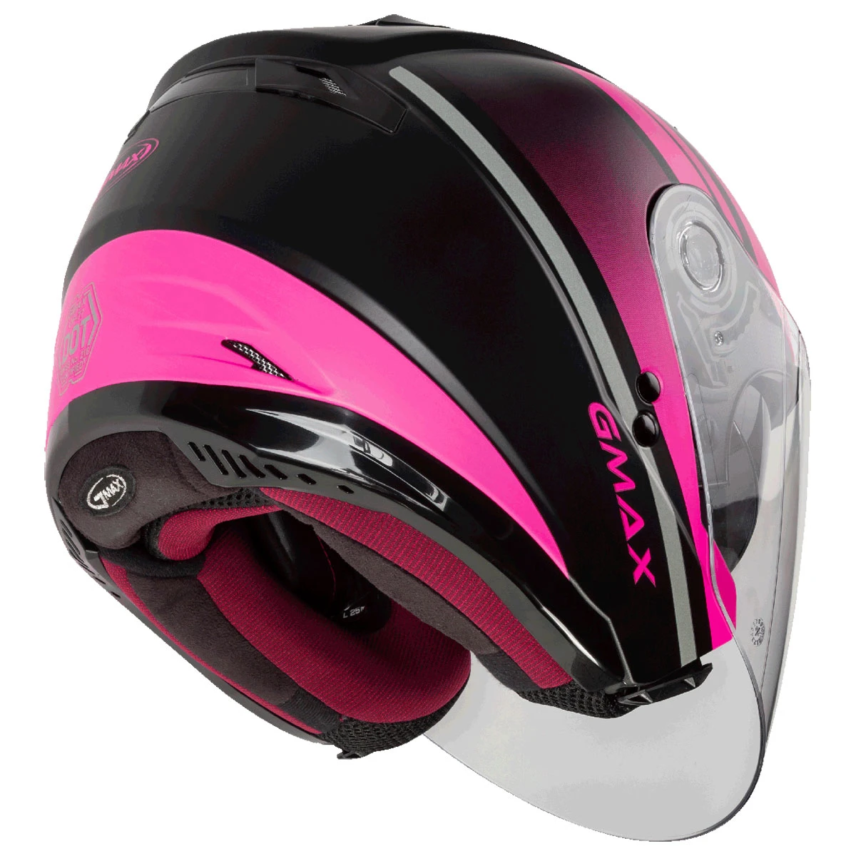 GMAX OF-77 Reform Pink/Matte Black Open Face Helmet 6 GMAX OF-77 Reform Pink/Matte Black Open Face Helmet - Image 6
