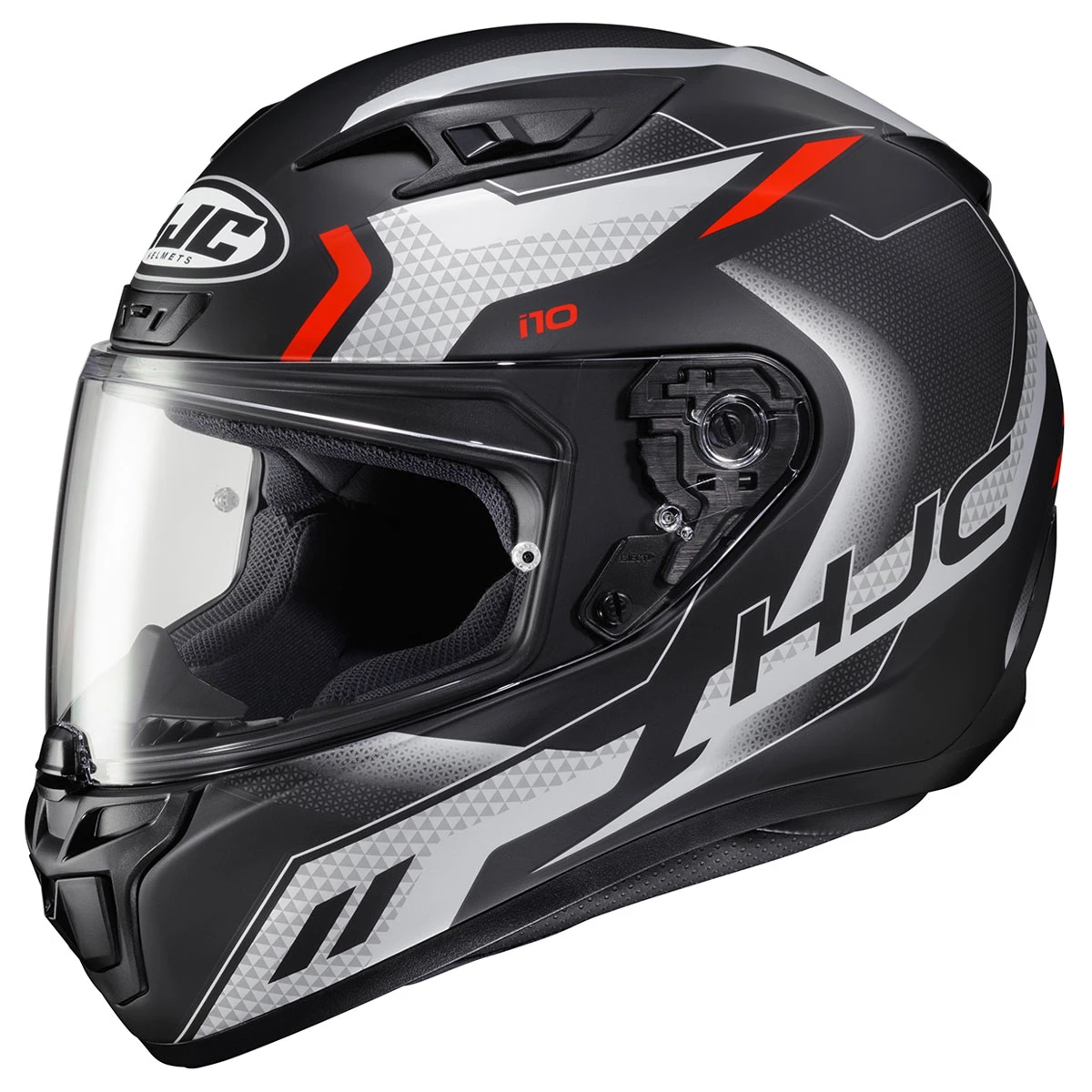 HJC I10 Black/White Robust Full Face Helmet 1 HJC I10 Black/White Robust Full Face Helmet
