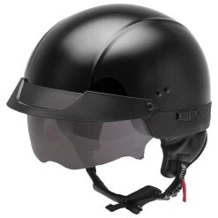 GMAX HH-75 Gloss Black Half Helmet