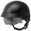 GMAX HH-75 Matte Black Half Helmet