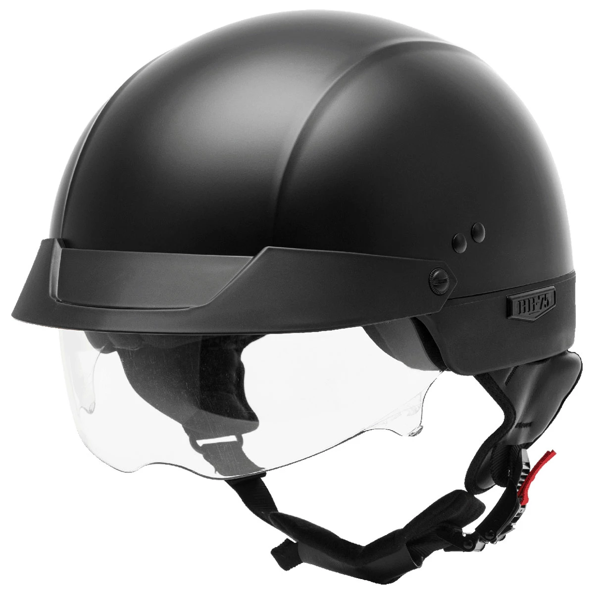 GMAX HH-75 Matte Black Half Helmet 2 GMAX HH-75 Matte Black Half Helmet - Image 2
