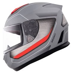 Alternative view of Sedici Strada 2 Primo Prestigro Matte Gray/Red Full Face Helmet